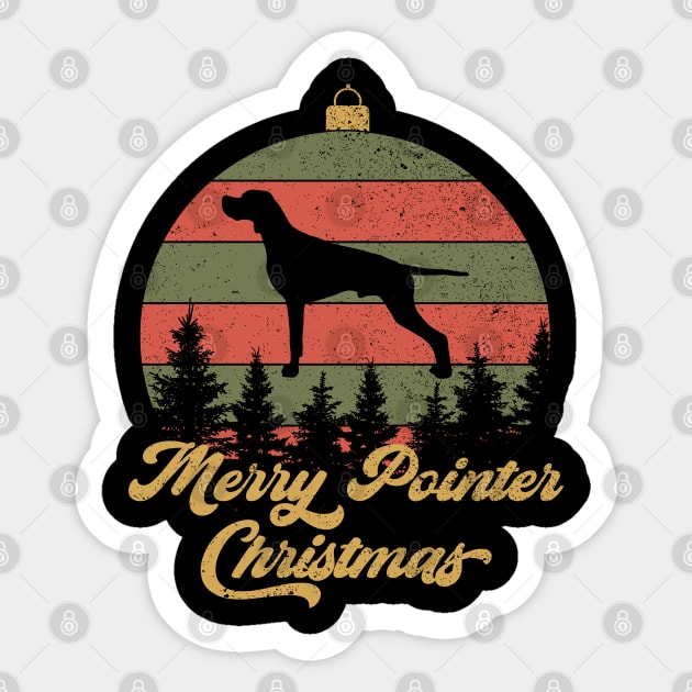 Merry Pointer Christmas GSP Dog Owner Sticker by Way Down South